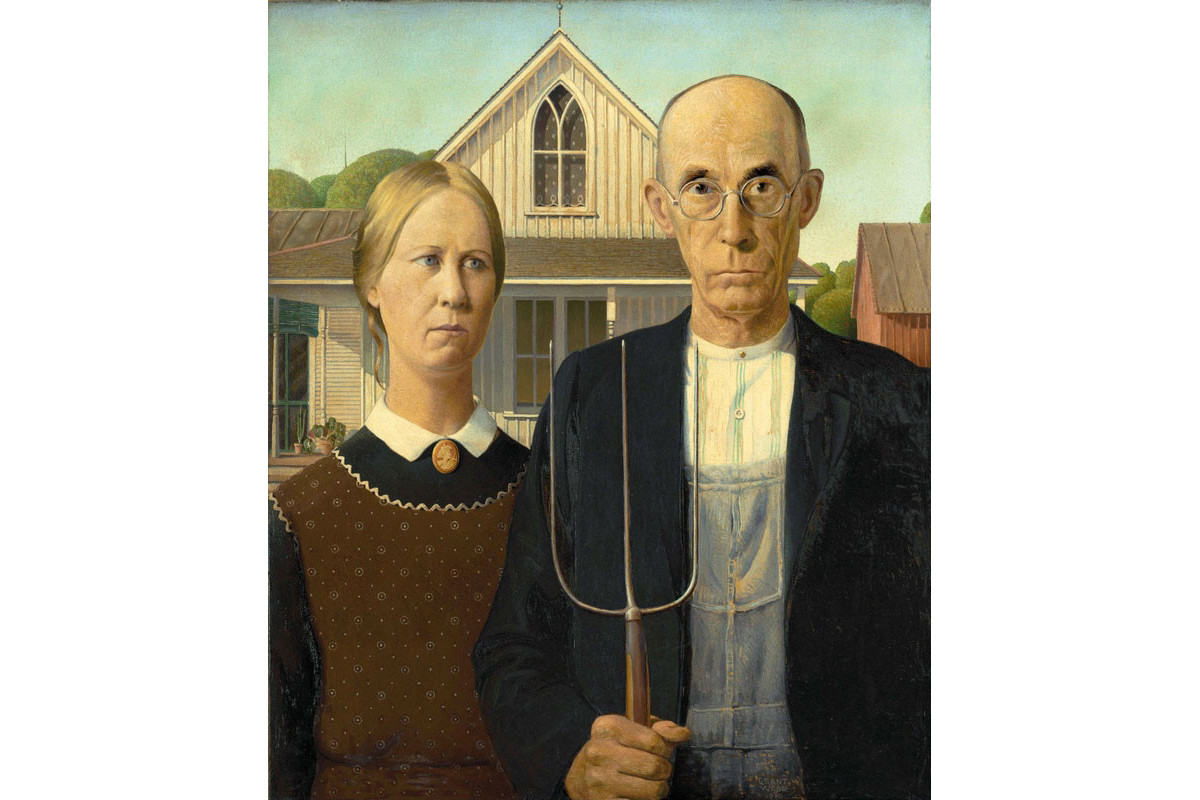 American Gothic - Grant Wood - puzzle Michèle Wilson 250 pièces