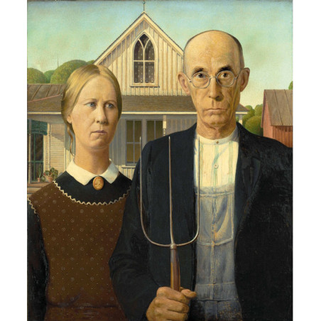 American Gothic - Grant Wood - puzzle Michèle Wilson 250 pièces