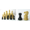 Pièces échecs lestées ProBase 90mm (5) Noir/Buis