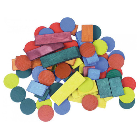 80 Jetons en bois pour nain jaune