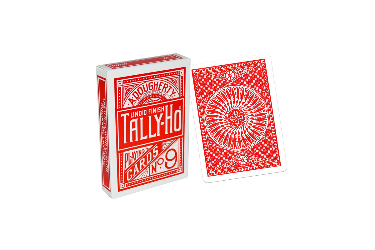 Cartes Tally-Ho Circle dos rouge