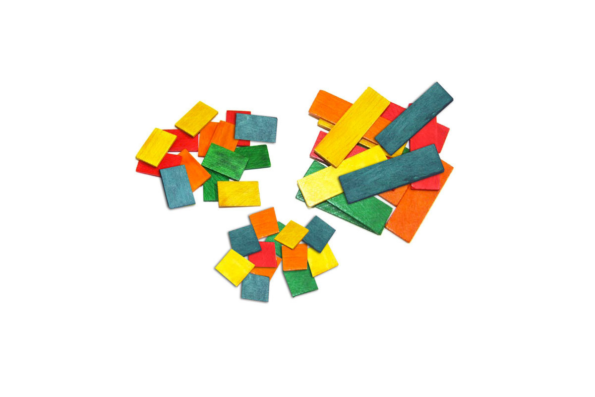 40 fiches en bois de comptage