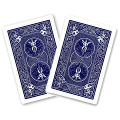 5 cartes Bicycle Magic double dos bleu