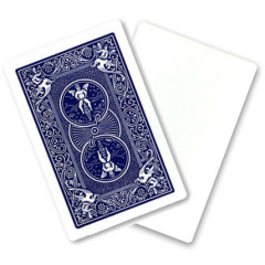 5 cartes Bicycle Magic face blanche / dos bleu