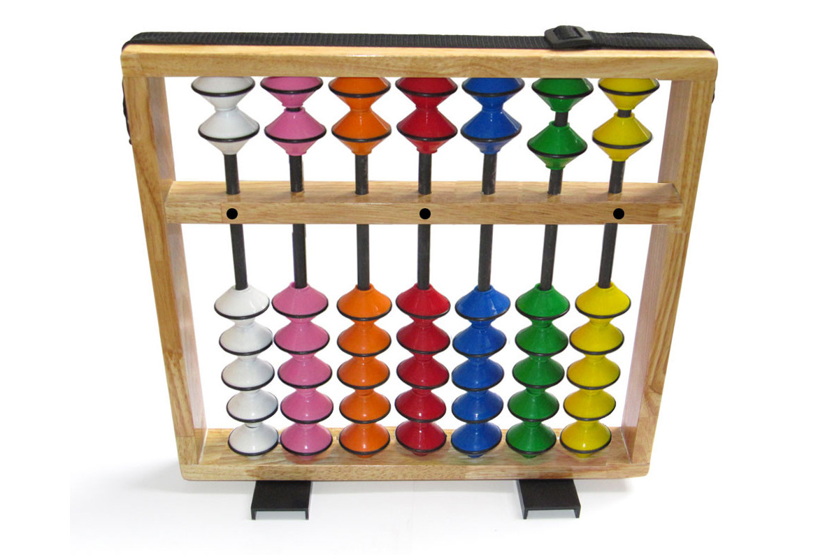 Suan Pan GÉANT 7 tiges multicolores