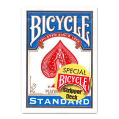 Bicycle Magic Stripper Deck (biseauté) dos bleu
