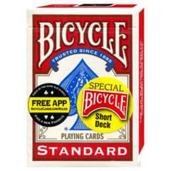 Bicycle Magic Short Deck dos rouge