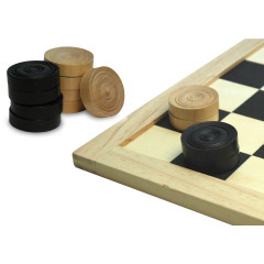 Pions de dames 30mm (2x20) boîte bois