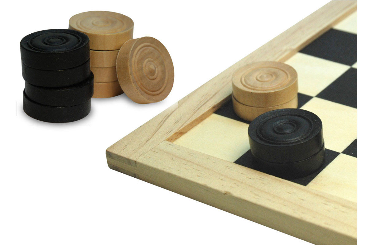 Pions de dames 30mm (2x20) boîte bois