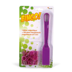 Kit Loto 100 jetons magnétiques + ramasse jetons