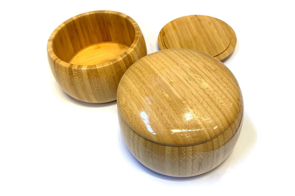 Bols de go bambou couvercle plat