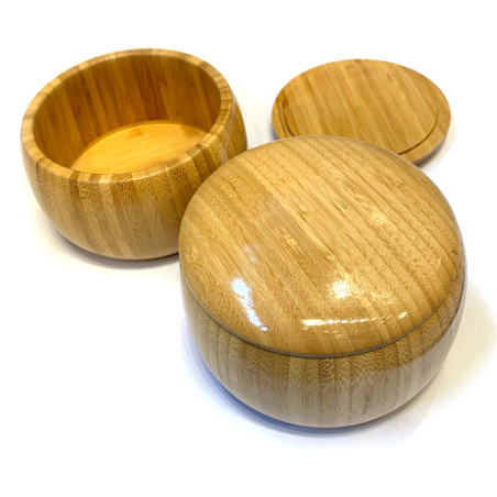 Bols de go bambou couvercle plat