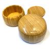Bols de go bambou couvercle plat
