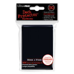 50 Protège cartes 66x91mm DOS NOIR Haute Qualité (format STANDARD américain - UltraPro)