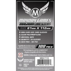 100 Protège cartes 61x112mm french tarot (Mayday)