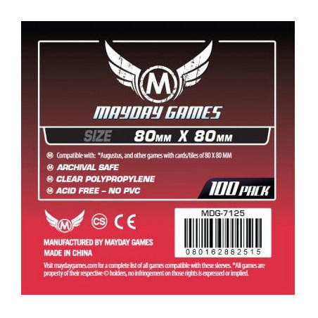 100 Protège cartes 80x80mm (Mayday)