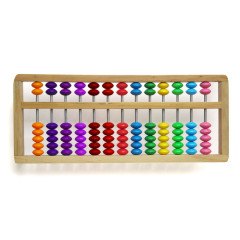 Boulier didactique (Suan Pan) 13 colonnes cadre bois