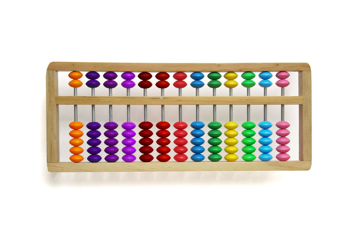 Boulier didactique (Suan Pan) 13 colonnes cadre bois