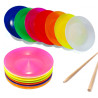 Assiette souple Fluo Play 23cm avec baguette bois