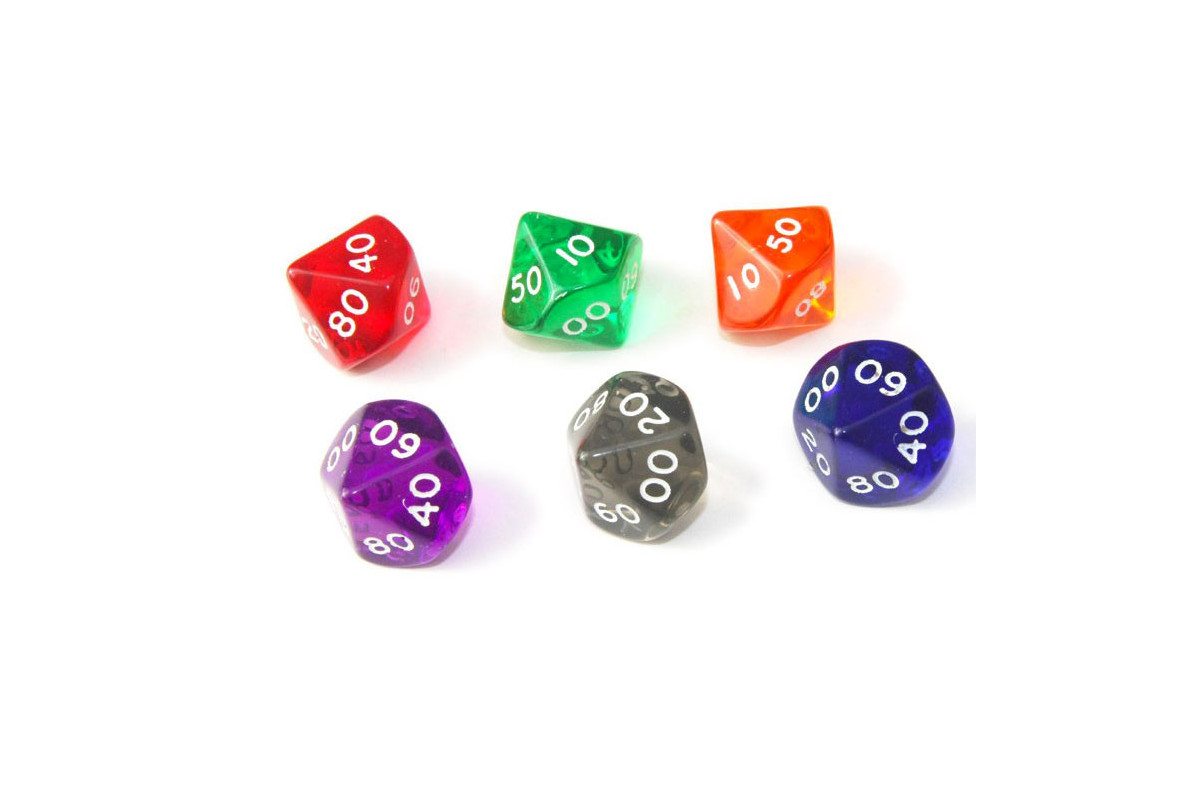 Dé 10 faces dizaines (D100)(5+2)