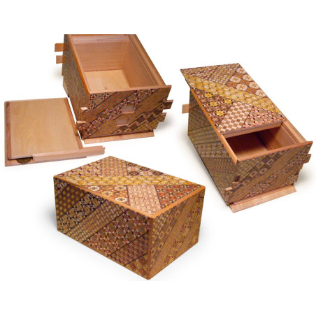 Boîte à secrets japonaise 6 sun 54 mouvements + tiroir secret