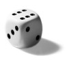 Dé 16mm blanc