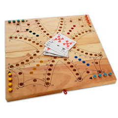 Jeu de Toc pliable 4 joueurs hevea massif 35cm