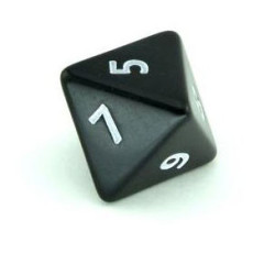 Dé Jumbo 8 faces Opaque