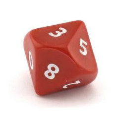 Dé Jumbo 10 faces Opaque