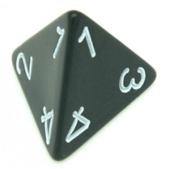 Dé Jumbo 4 faces Opaque