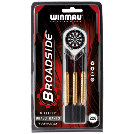 Fléchettes Broadside Winmau laiton 22 gr
