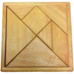 Tangram bois d'hévéa