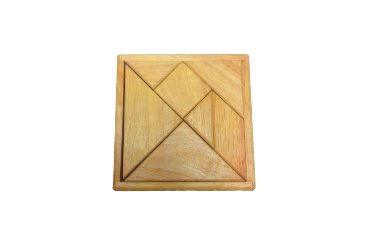Tangram bois d'hévéa