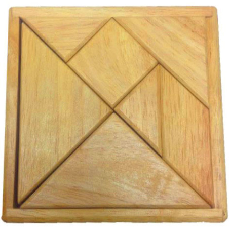 Tangram bois d'hévéa
