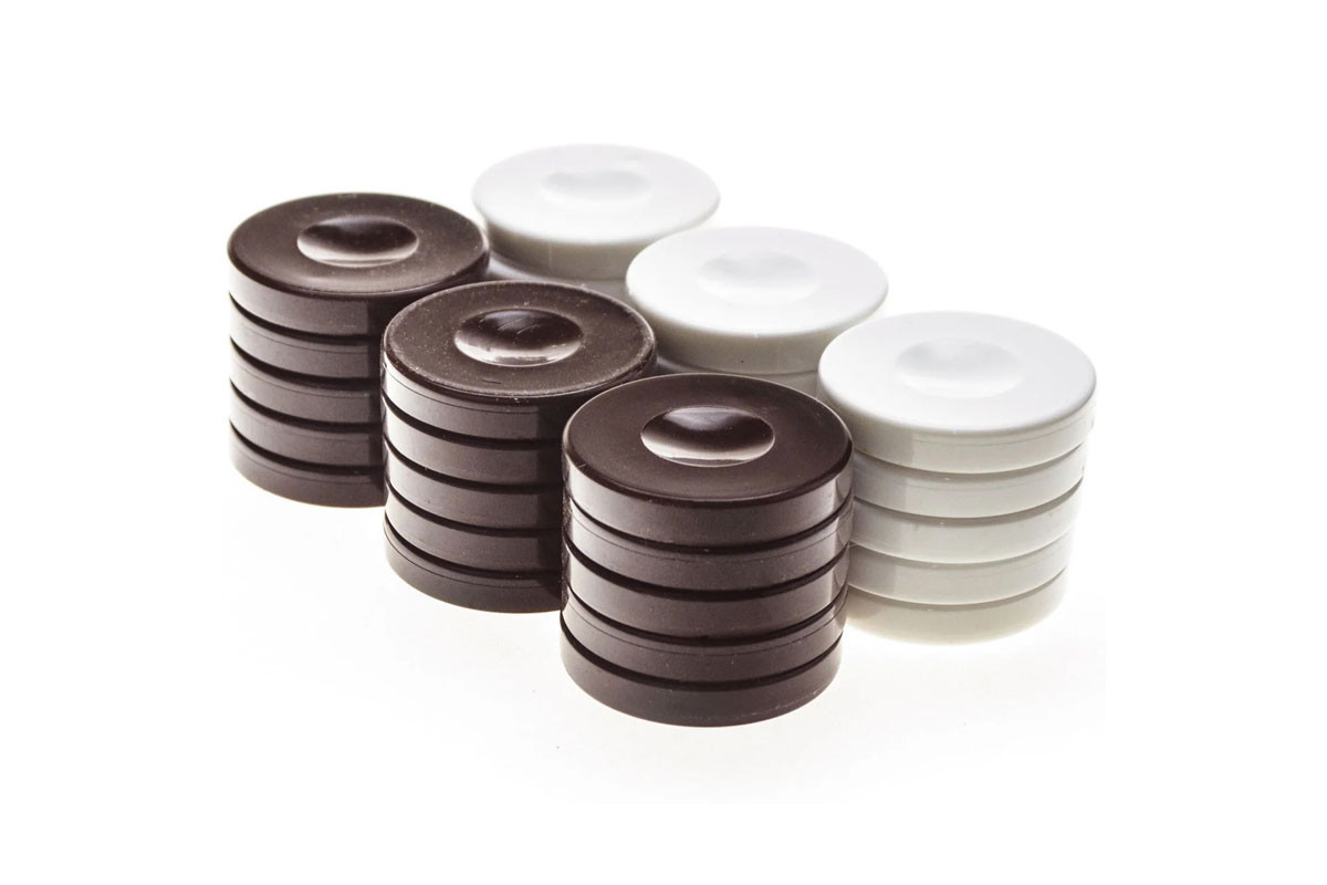 Pions de Backgammon standard 36mm brun