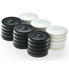 Pions de Backgammon standard 36mm noirs