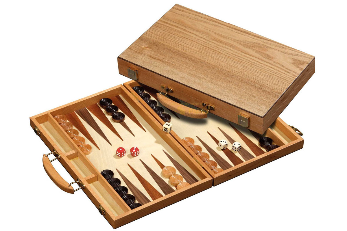 Backgammon en bois 38cm