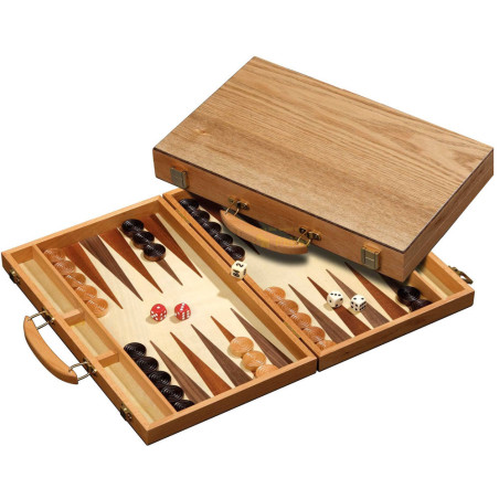 Backgammon en bois 38cm