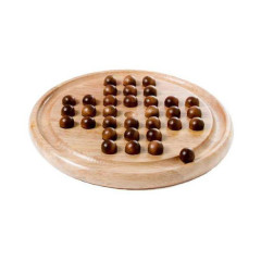 Solitaire 22cm en bois naturel (33 billes en bois)