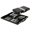 Backgammon 38cm feutrine noire et simili cuir
