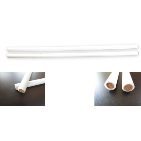 Paire de baguettes golo 13mm blanche