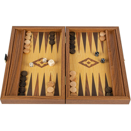 Backgammon aspect chêne 45cm