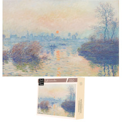 Soleil Couchant à Lavacourt- Monet - puzzle Michèle Wilson 350 pièces