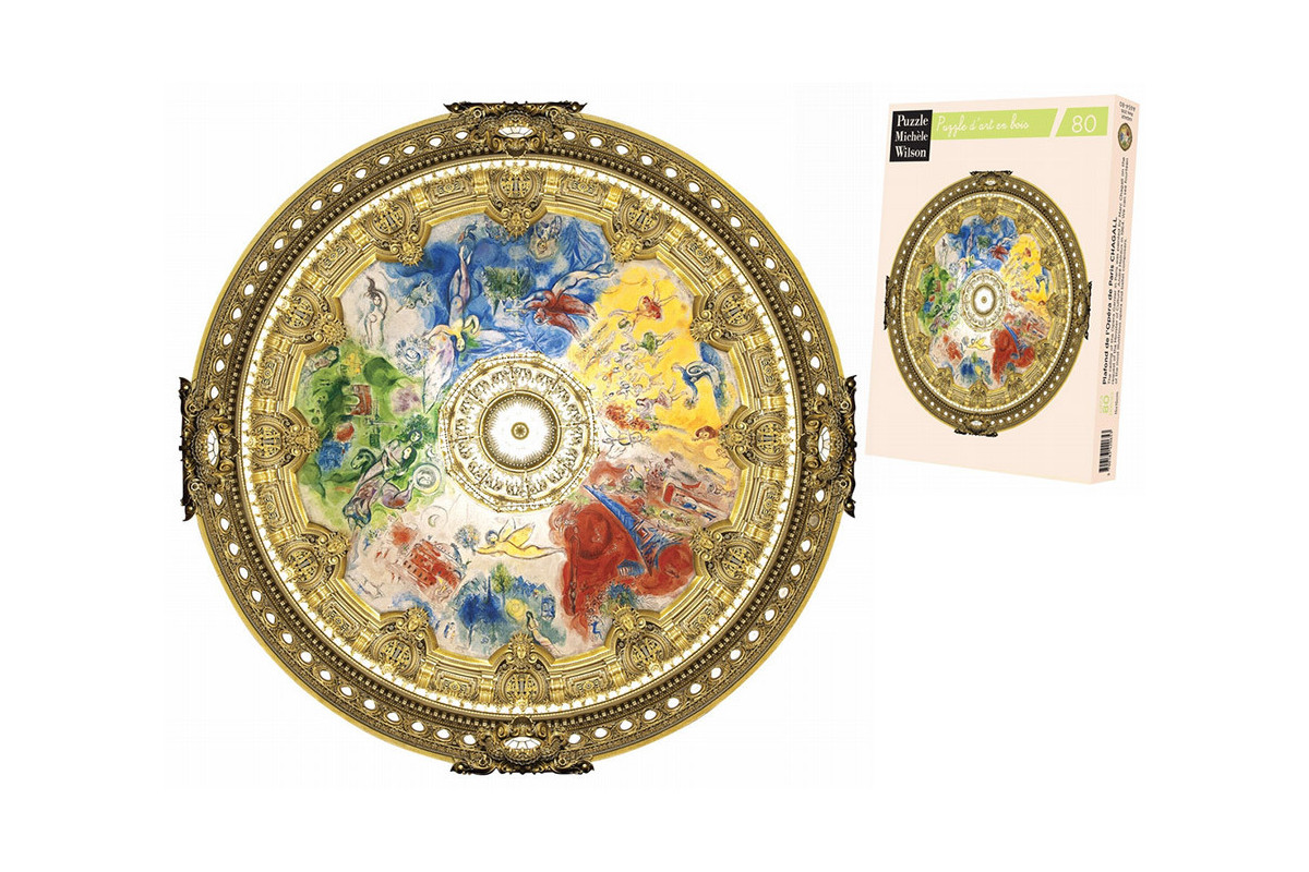 Plafond de L’opéra de paris - Chagal - puzzle Michèle Wilson 80 pièces