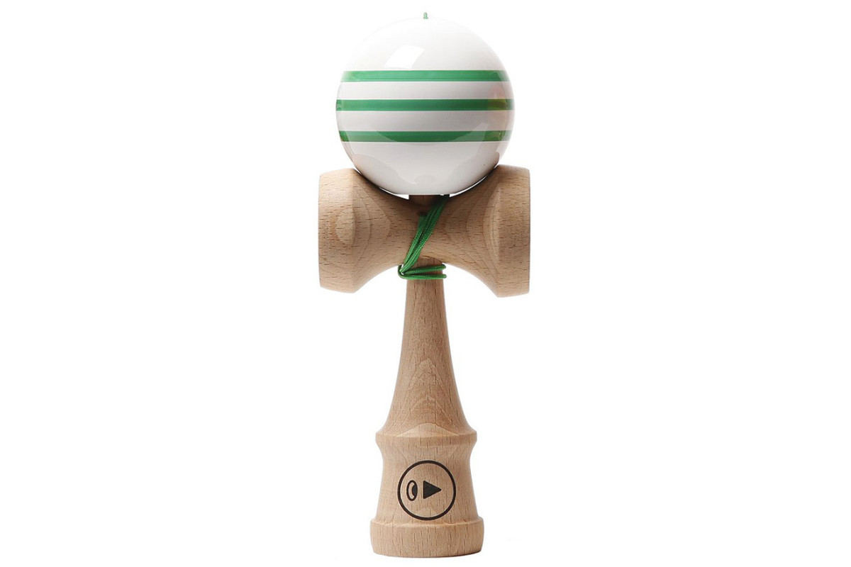 Kendama Play Pro II stripes WHITE/GREEN