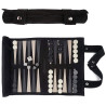 Backgammon de voyage en cuir Noir (Sondergut)