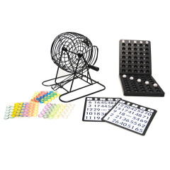 Bingo / Loto Moulin métal 20cm 90 boules + plateau