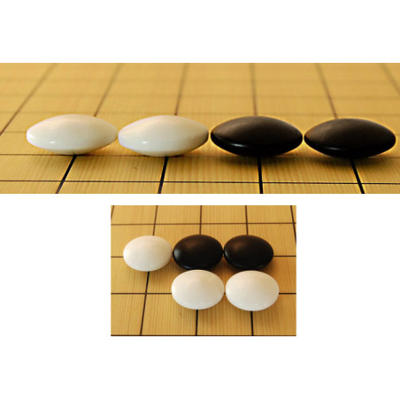 Pierres de Go en verre 9x22mm