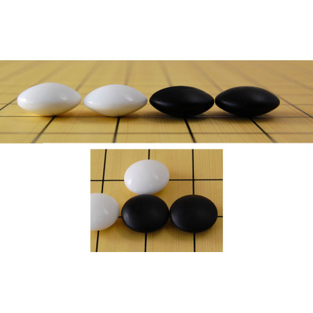 Pierres de Go en verre 10x22mm