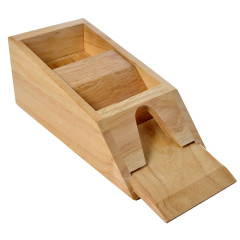 Sabot Blackjack/Baccarat en bois naturel 4 jeux